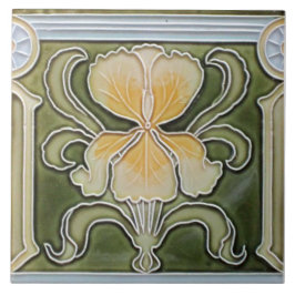 Ceramic Tile - Art Nouveau Iris Border Tile Kakelplatta