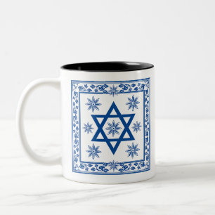 Ceramic Tile, Azulejo på portugisiska och judiska Två-Tonad Mugg