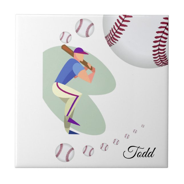 Ceramic Tile Baseball Kakelplatta (Framsidan)