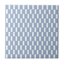 Ceramic Tile  Blue Stripe Square Kakelplatta