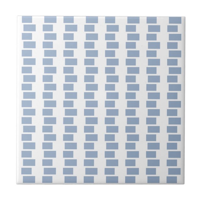 Ceramic Tile  Blue Stripe Square Kakelplatta (Framsidan)