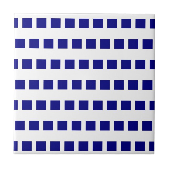 Ceramic Tile Blue & White Checkered Kakelplatta (Framsidan)