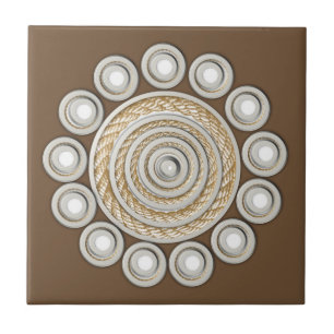 Ceramic Tile Brown Rope Kakelplatta