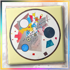 CERAMIC TILE - "Circles in a Circle" - Kandinsky Kakelplatta