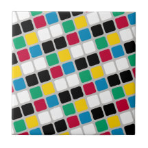Ceramic Tile Colorful Colors Square 