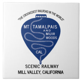 Ceramic Tile Crookedest Railroad Mt Tamalpais Kakelplatta