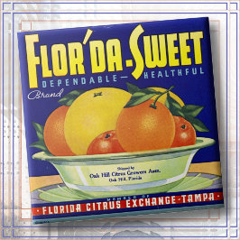 CERAMIC TILE - "Flor'da-Sweet" - Crate label Kakelplatta