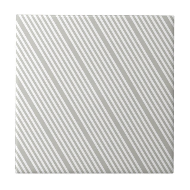 Ceramic Tile Grey & White Stripe Kakelplatta (Framsidan)