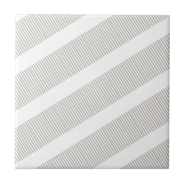 Ceramic Tile Grey & White Stripe Kakelplatta (Framsidan)