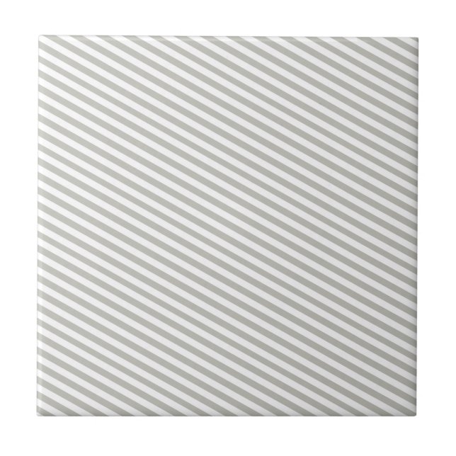 Ceramic Tile Grey & White Stripe Kakelplatta (Framsidan)