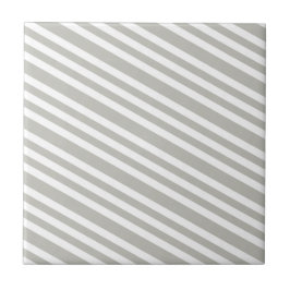 Ceramic Tile Grey & White Stripe Kakelplatta