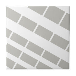 Ceramic Tile Grey & White Stripe Kakelplatta