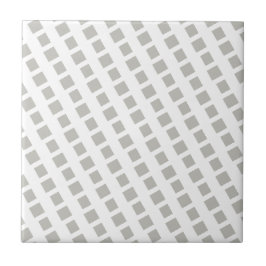Ceramic Tile Grey & White Stripe Square Kakelplatta