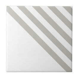 Ceramic Tile Grey & White Stripe Square Kakelplatta