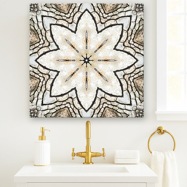 Ceramic Tile, italiensk mosaic Nature Star Kakelplatta (Nature inspired ceramic tile reminding of the time of great Italian floor mosaics)