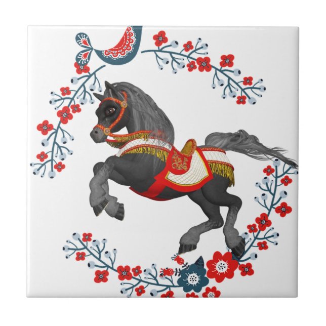 Ceramic Tile Land Horse Kakelplatta (Framsidan)