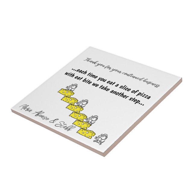 Ceramic Tile Mce Cheese Pizza Pizzeria Tack Kakelplatta (Sidan)