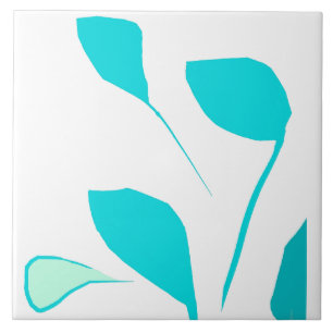 Ceramic Tile med starka mint-blad Kakelplatta