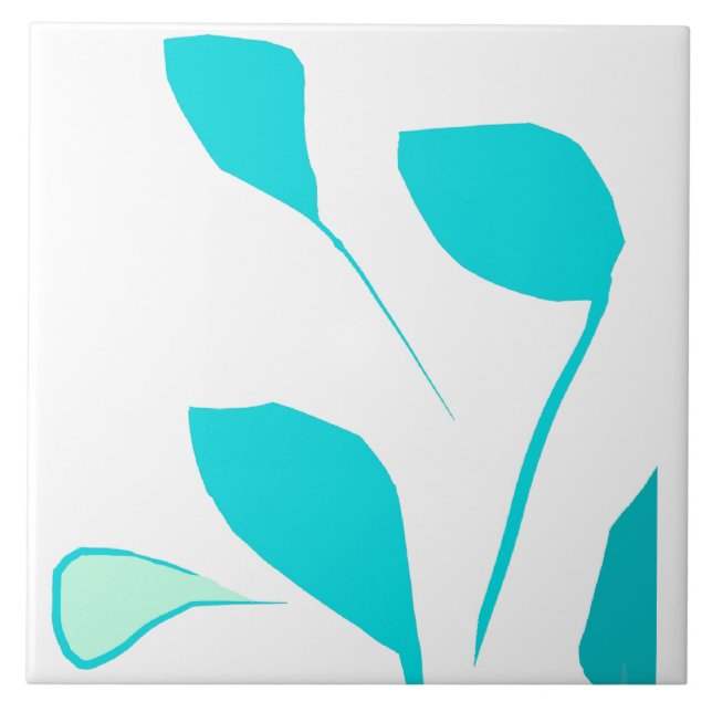 Ceramic Tile med starka mint-blad Kakelplatta (Framsidan)