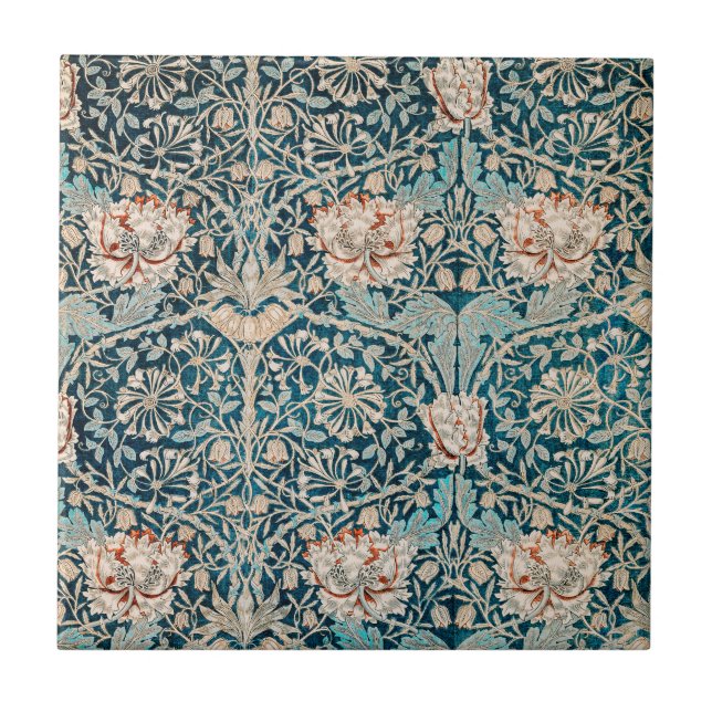 CERAMIC TILE MED WILLIAM MORRIS HONEYSUCKLE KAKELPLATTA (Framsidan)