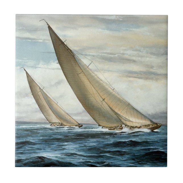 Ceramic Tile Nautical Coasters Kakelplatta (Framsidan)