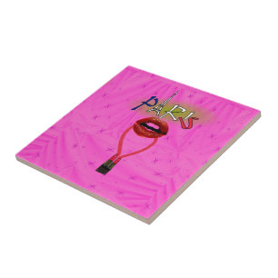 Ceramic Tile Paris Frankrike Lipstick Kakelplatta