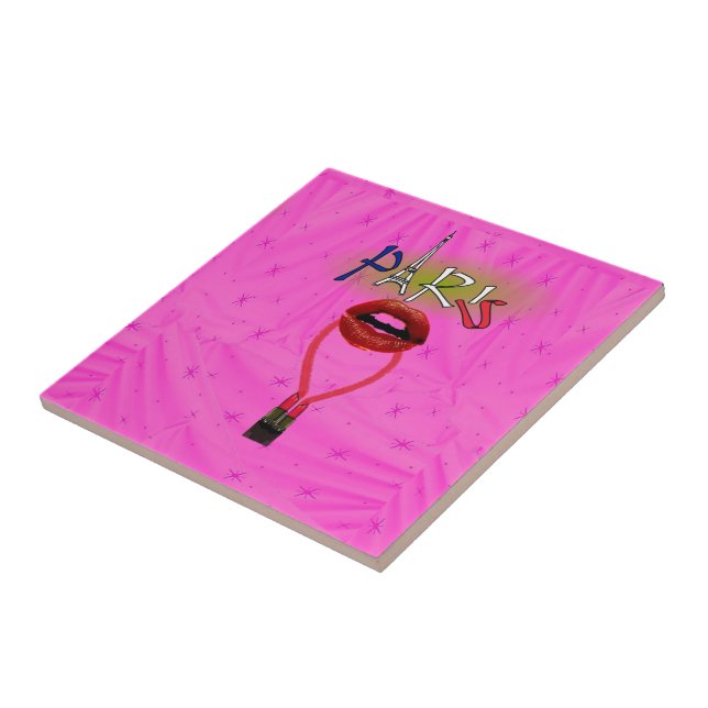 Ceramic Tile Paris Frankrike Lipstick Kakelplatta (Sidan)