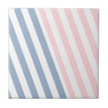 Ceramic Tile Pink & Blue Stripe  Kakelplatta<br><div class="desc">Ceramic Tile Something for everyone offers customized personalized tiles especially designed to enhance the beauty of your home. This uniquely designed tile guarantees a beautiful finish to all your home decor tile designs. While you are here already you may want to view other related bathroom items such as, shower curtain...</div>