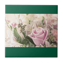 Ceramic Tile Rosa ros Blommigt Kakelplatta