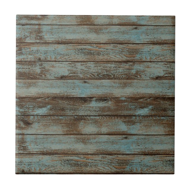 Ceramic Tile Rustic Wood Blue Kakelplatta (Framsidan)