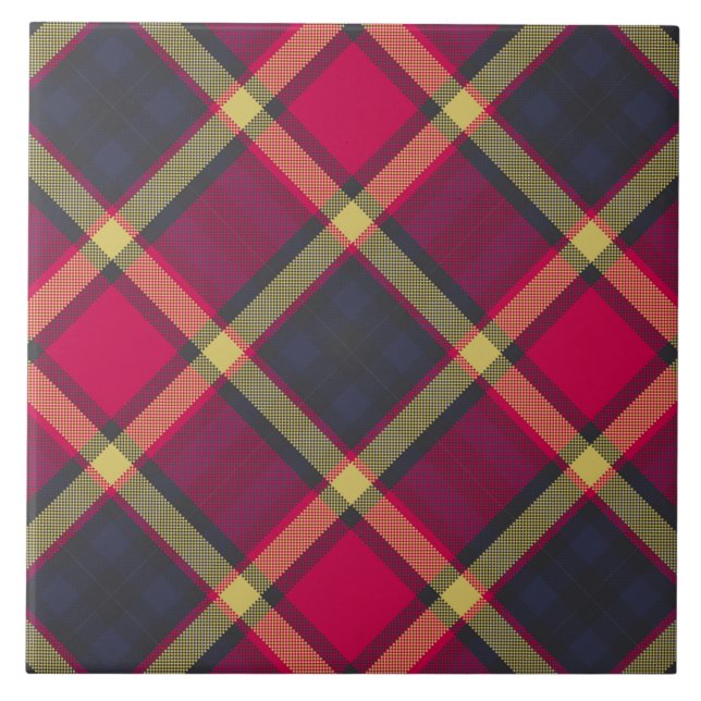 Ceramic Tile - Scottish Tartan Kakelplatta (Framsidan)