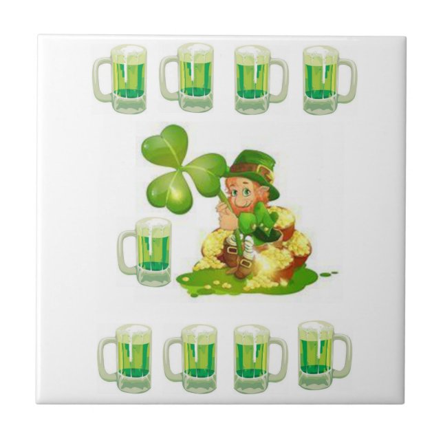 Ceramic Tile St. Patrick's Day Kakelplatta (Framsidan)