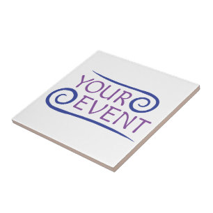 Ceramic Tile Trivet Company Event Logotyp Promotio Kakelplatta