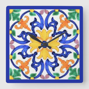 Ceramic Tile Trivet Fyrkantig Klocka