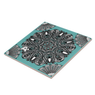 Ceramic Tile Turqoise B "The Touch Of Infinity" Kakelplatta