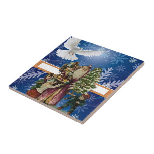 Ceramic Tile Vintage Dove Kakelplatta