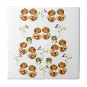 Ceramic Tile White Victorian Kakelplatta