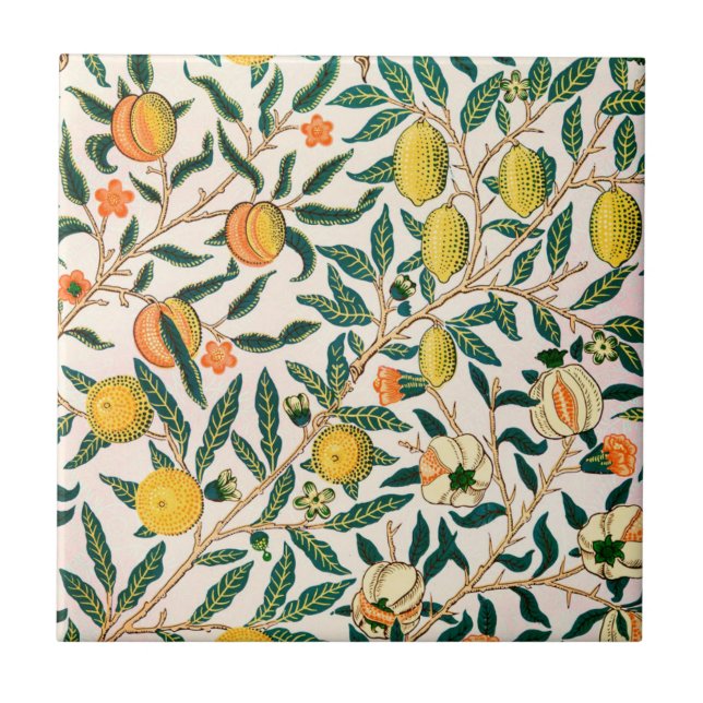 CERAMIC TILE WILLIAM MORRIS GULT POMEGRANATE KAKELPLATTA (Framsidan)