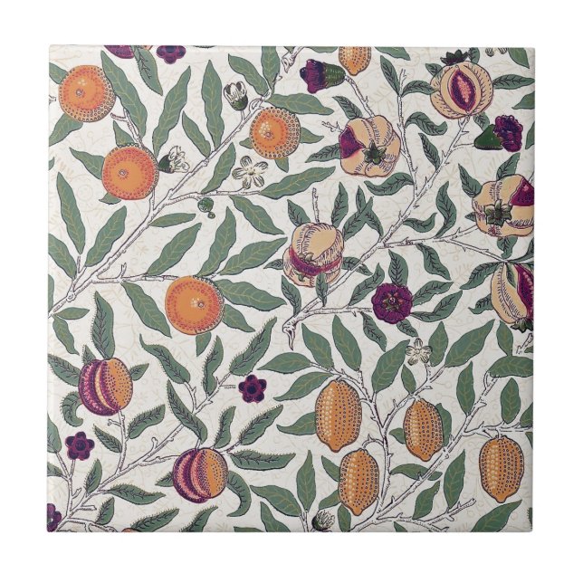 CERAMIC TILE; WILLIAM MORRIS: POMEGRANATES KAKELPLATTA (Framsidan)