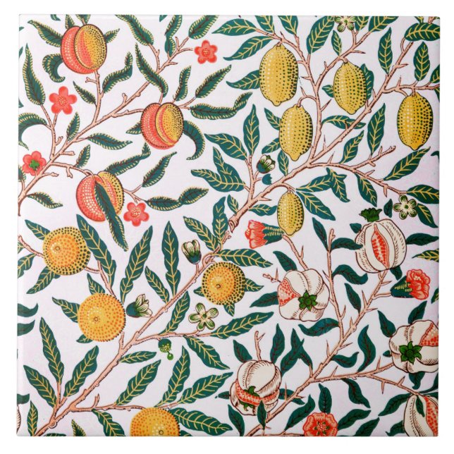 CERAMIC TILE; WILLIAM MORRIS: POMEGRANATES KAKELPLATTA (Framsidan)