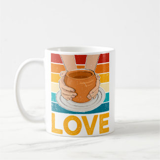 Ceramics Artist - Love Pottery Retro Clay Pottery Kaffemugg