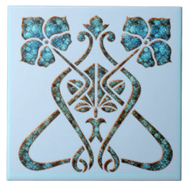 Ceramisk art nouveau Stil Kakelplatta