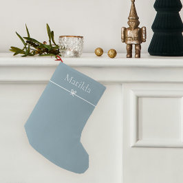 Ceramisk blå | Personlig för enkel minimalistisk p Liten Julstrumpa