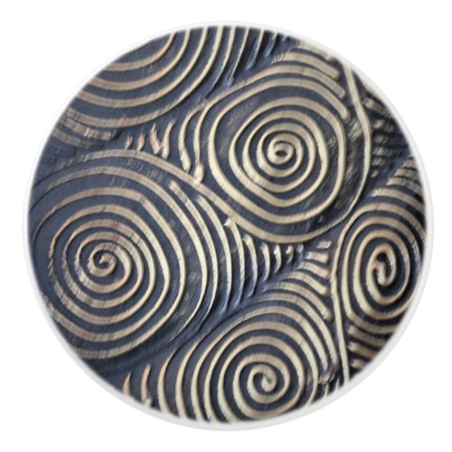 Ceramisk Dragritning stil Knopp (Framsidan)