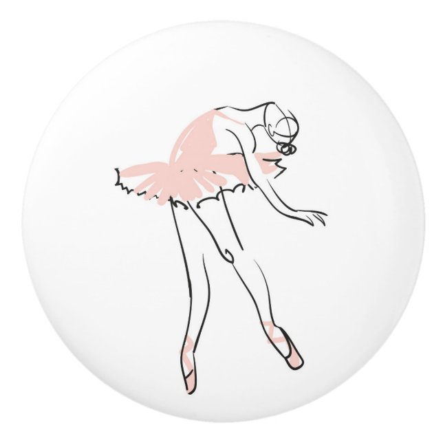 Ceramisk kabinett Knob-Ballerina Knopp (Framsidan)