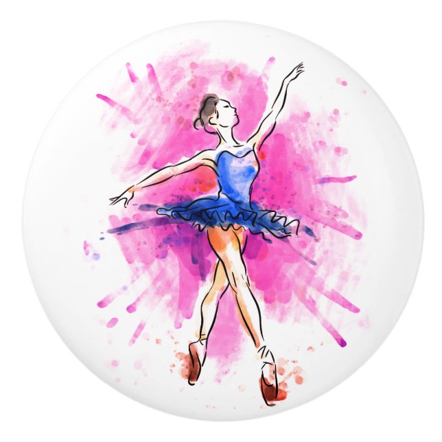 Ceramisk kabinett Knob-Ballerina Knopp (Framsidan)