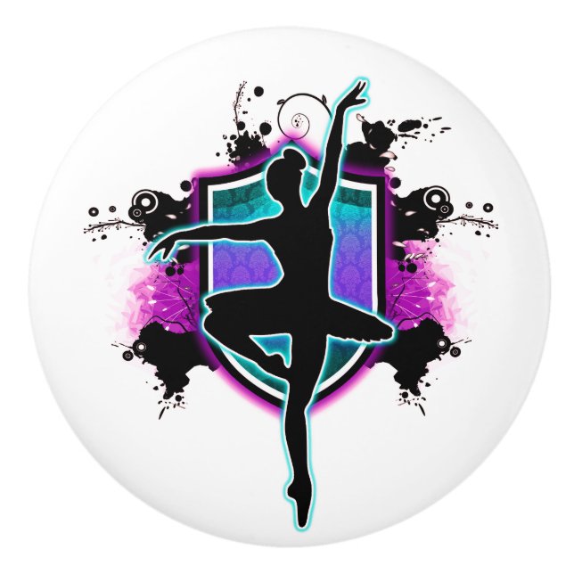 Ceramisk kabinett Knob-Ballerina Knopp (Framsidan)