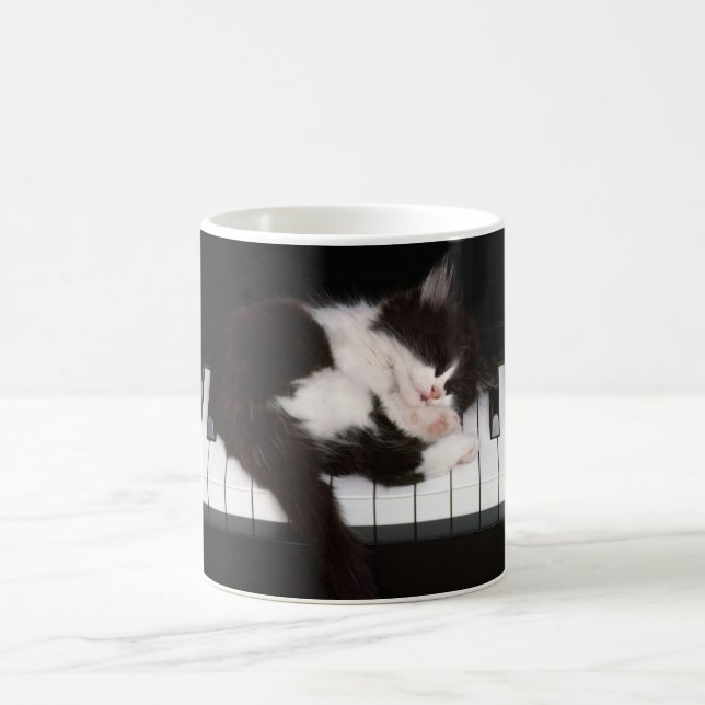 Ceramisk kaffe Mugg-Piano Kitten Kaffemugg (Center)