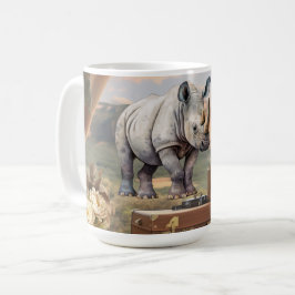 Ceramisk kaffe Mugg Vintage Safari