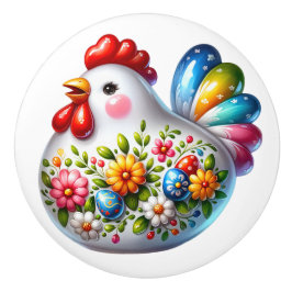 Ceramisk kyckling knopp